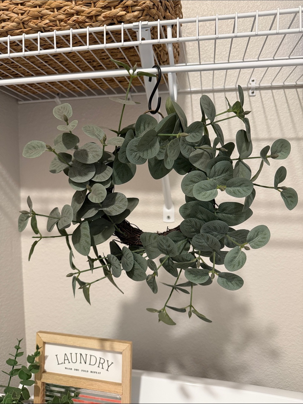 Artificial Eucalyptus Mini Wreath - Green - Home Holiday